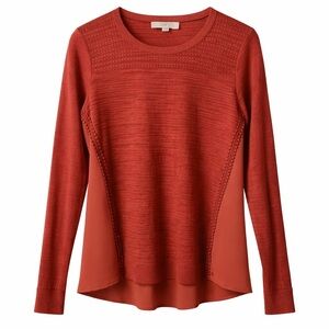 LOFT Mauve Dusty Rose Textured Pullover (Inv #7)